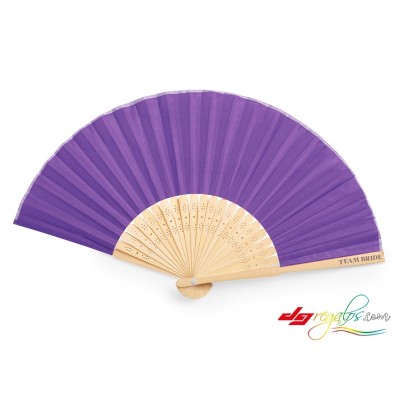 Abanico Blanco Personalizado con Varillas de Madera – Ideal para Bodas, Comuniones y Eventos Especiales