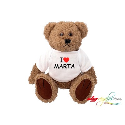Oso de Peluche Marrón con Camiseta Personalizada