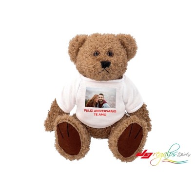 Oso de Peluche Marrón con Camiseta Personalizada