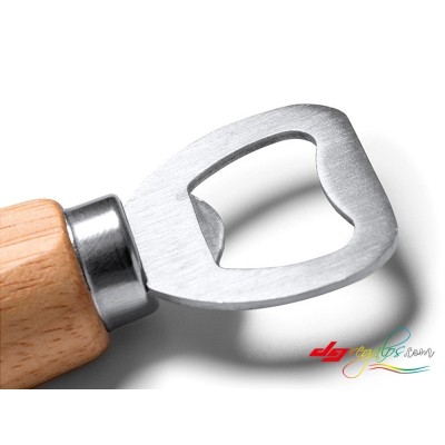 Abridor Personalizado de Acero y Madera Natural | Elegante, Útil y Único