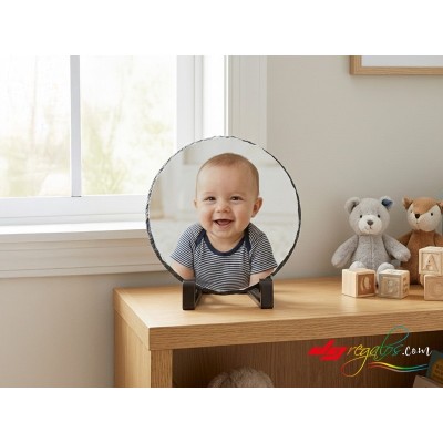 Placa de Pizarra Personalizada con Tu Foto – Portafotos